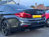 BMW 5 Series G30 LCI 2020+ Full Aero Body Lip Kit V1 style rear diffuser - Gloss Black